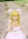 cute kawaii kana moon with cat ears