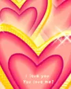 cute kawaii hearts i love you, you love me ?