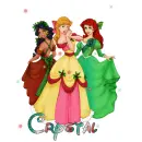  Holiday Disney Princesses with Name