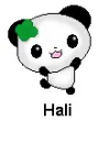 Panda with clover