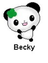 Panda with clover