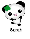 Panda with clover