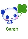 panda with clover