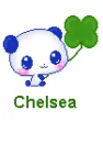 panda with clover