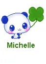 panda with clover