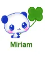 panda with clover