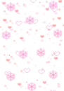 pink hearts and snowflakes