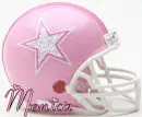 Dallas Cowboy Pink Helmet with Name