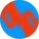 Orange Blue Fade Circle