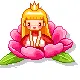 cute doll in a flower