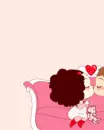 cute kawaii ddung doll giving a big kiss