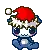 panda and his santa hat
