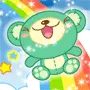 cute kawaii green teddy bear in the sky avatar