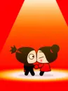 cute kawaii pucca & garu dancing