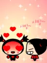 cute kawaii garu is crazy in love with pucca