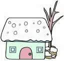 snowy house