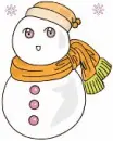 colourful snowman