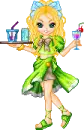 cute green dressdoll
