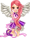 angel in pink and purple doll