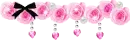 pink rose heart ribbon