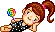 Little girl with lolli