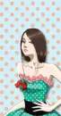 GIRL WITH RED BOW ON DRES