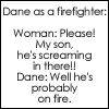 dane as a firefighter