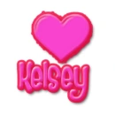 Red and Pink Heart w/ Kelsey