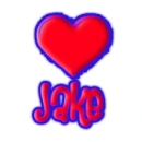 Jake, Red with Blue trim