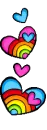 colorful hearts