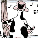 Singing in the Shower Cow