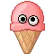 pink ice cream