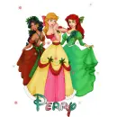 Holiday Disney Princesses with Glitter