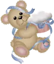 Bear with Cupcake and Glitter