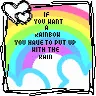 put up with the rain