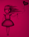 pink and black emo girl