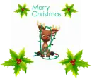 deer wrapped in Christmas lights
