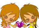 cute kawaii kogal best friends