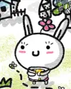 cute kawaii bunny with honey