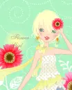 cute kawaii flower girl