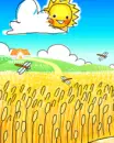 cute kawaii country side scene