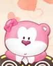 cute kawaii pink teddy bear