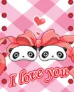 cute kawaii i love you tare panda
