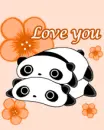 cute kawaii love you tare panda