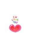 cute kawaii i love you heart