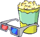 Popcorn and glasses