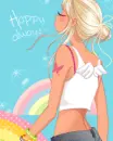 cute kawaii fashion girl with wings happy always 