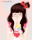cute kawaii fashion girl i always .................... hide ?