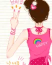 cute kawaii happy fashion girl