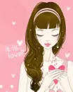 cute kawaii fashion girl is it love ?